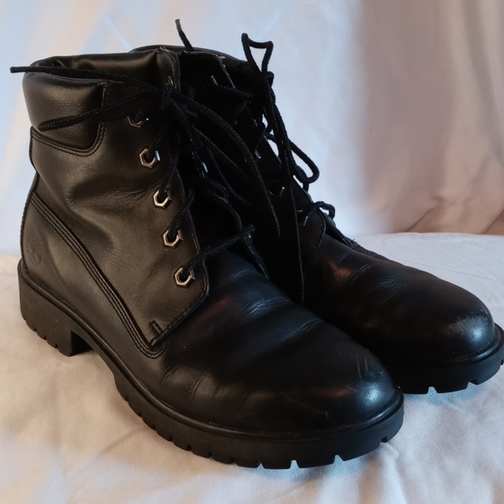 Timberland leather moto boots size 7
